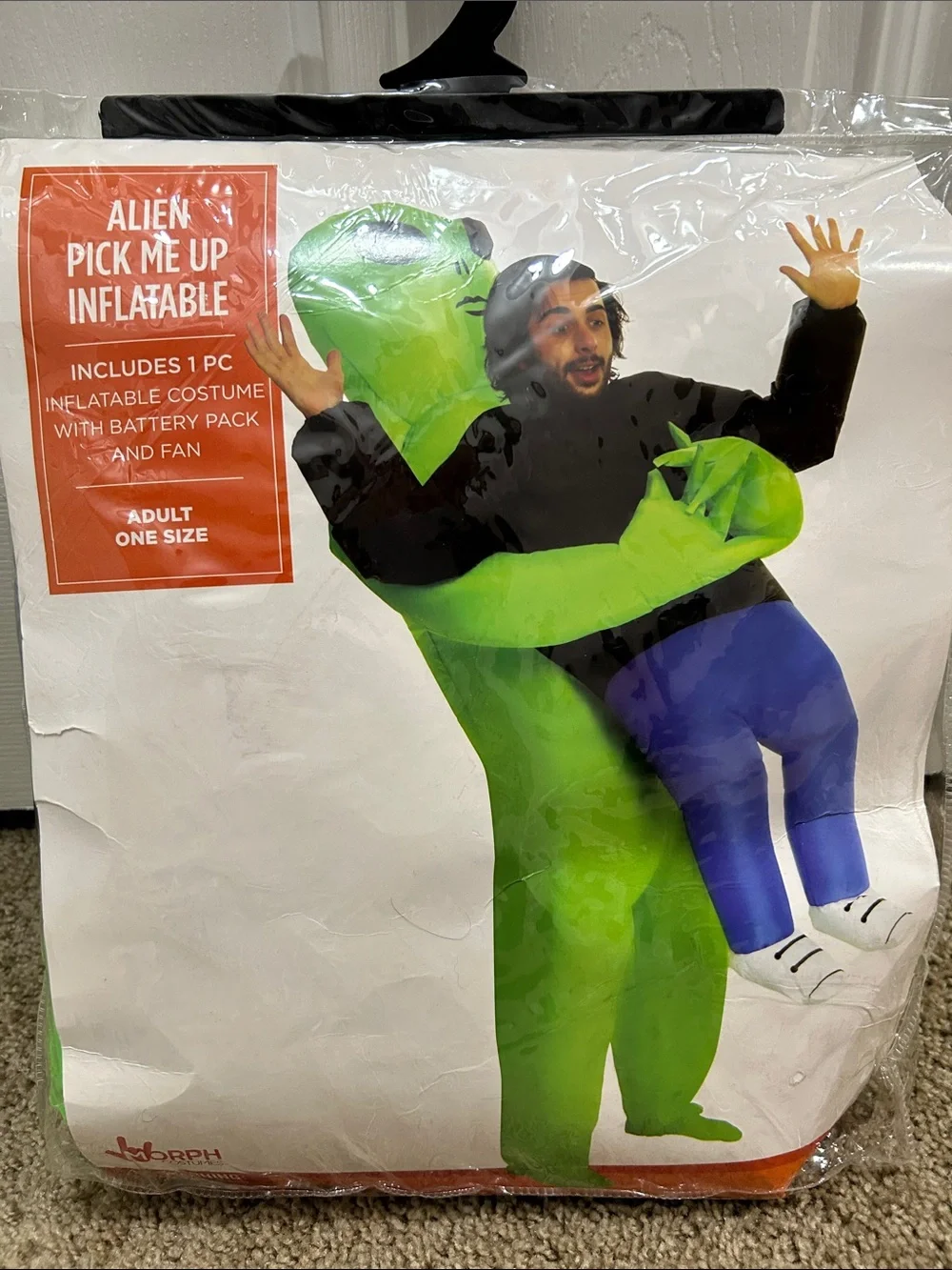 Alien Pick Me Up Inflatable Kids Costume - Green